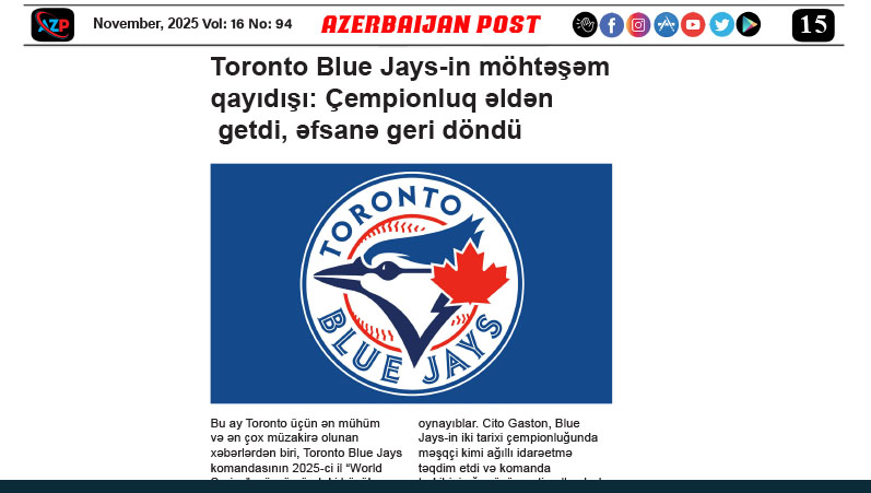 Toronto Blue Jays-in möhtəşəm qayıdışı: Çempionluq əldən getdi, əfsanə geri döndü