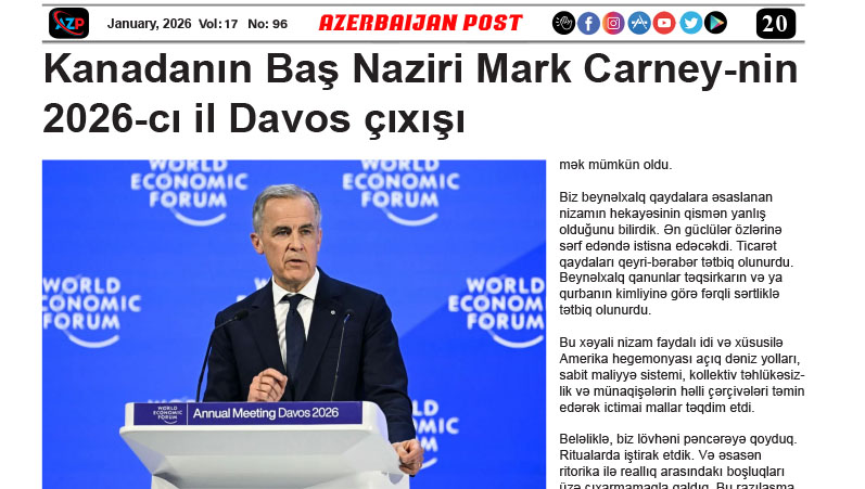 Davosda Karnidən dünya üçün şok xəbərdarlıq: "Qaydalar bitir, parçalanma başlayır!”