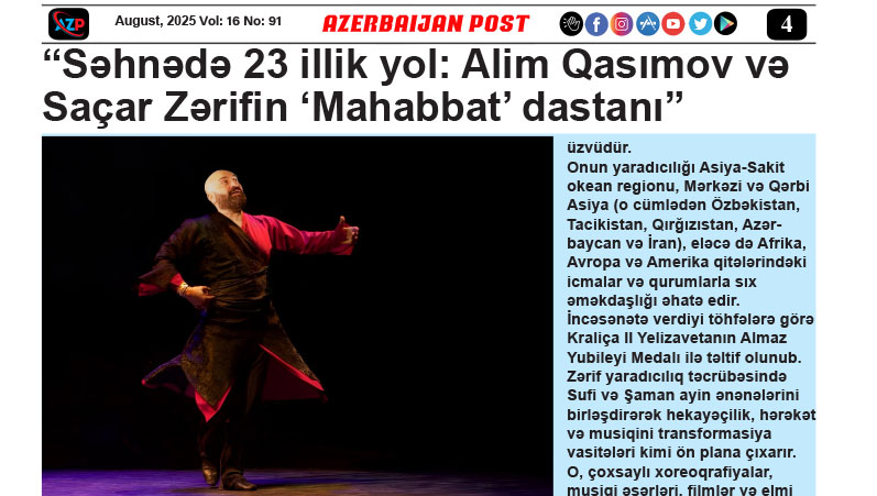 “Səhnədə 23 illik yol: Alim Qasımov və Saşar Zərifin ‘Məhəbbət’ dastanı”